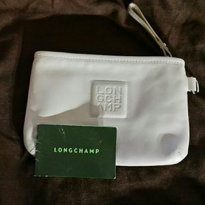 Long champ leather makeup bag or coin purse